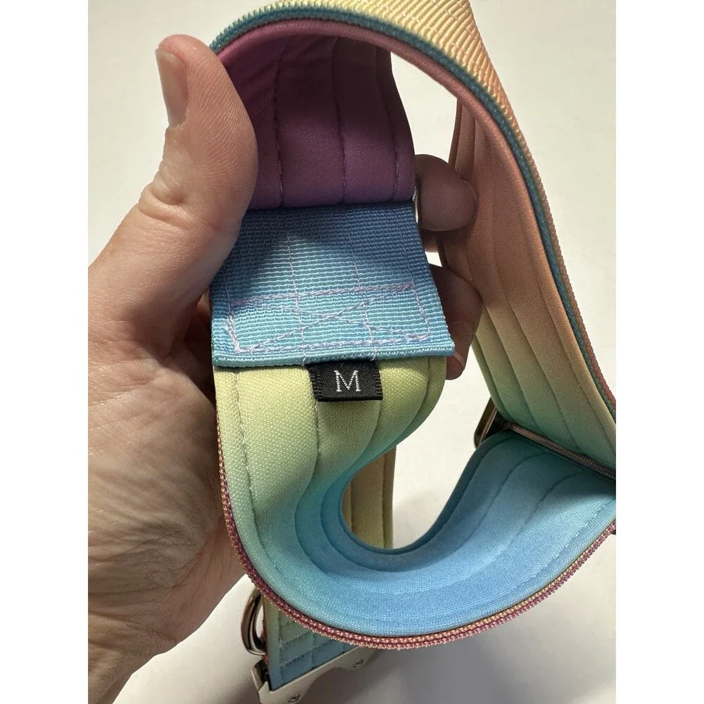 SPARK PAWS Tactical Nylon Dog Collar Adjustable Comfort Collar Medium Pastel